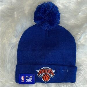 🆕 NBA NY Nicks Beanie with Pom Pom Ultra Game Blue Orange Hat
